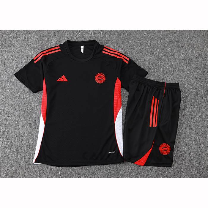 Tuta da Track Bayern Monaco Manica Corta 2025-2026 Nero - Pantaloncini
